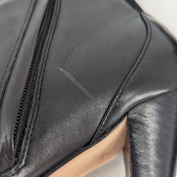 Cole Haan Calf High Heel Boots Black 8 leather fall winter preppy classic - Picture 15 of 16